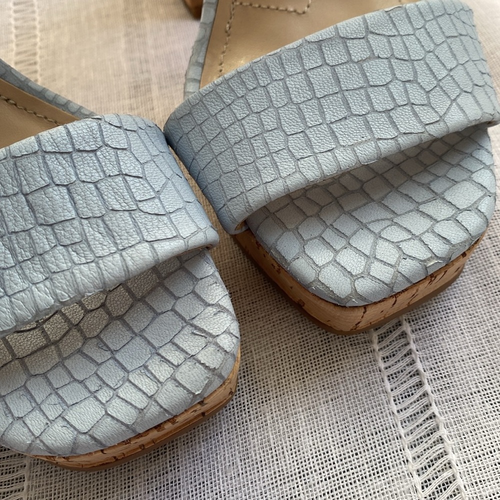 Charles By Charles David Block Heel Platform Sand… - image 2